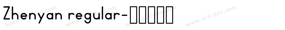 Zhenyan regular字体转换